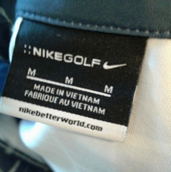 Nike Golf 1/2 Zip Wind/Water Resistant Pullover Plaid Steel Blue Grey sz M - Picture 5 of 5